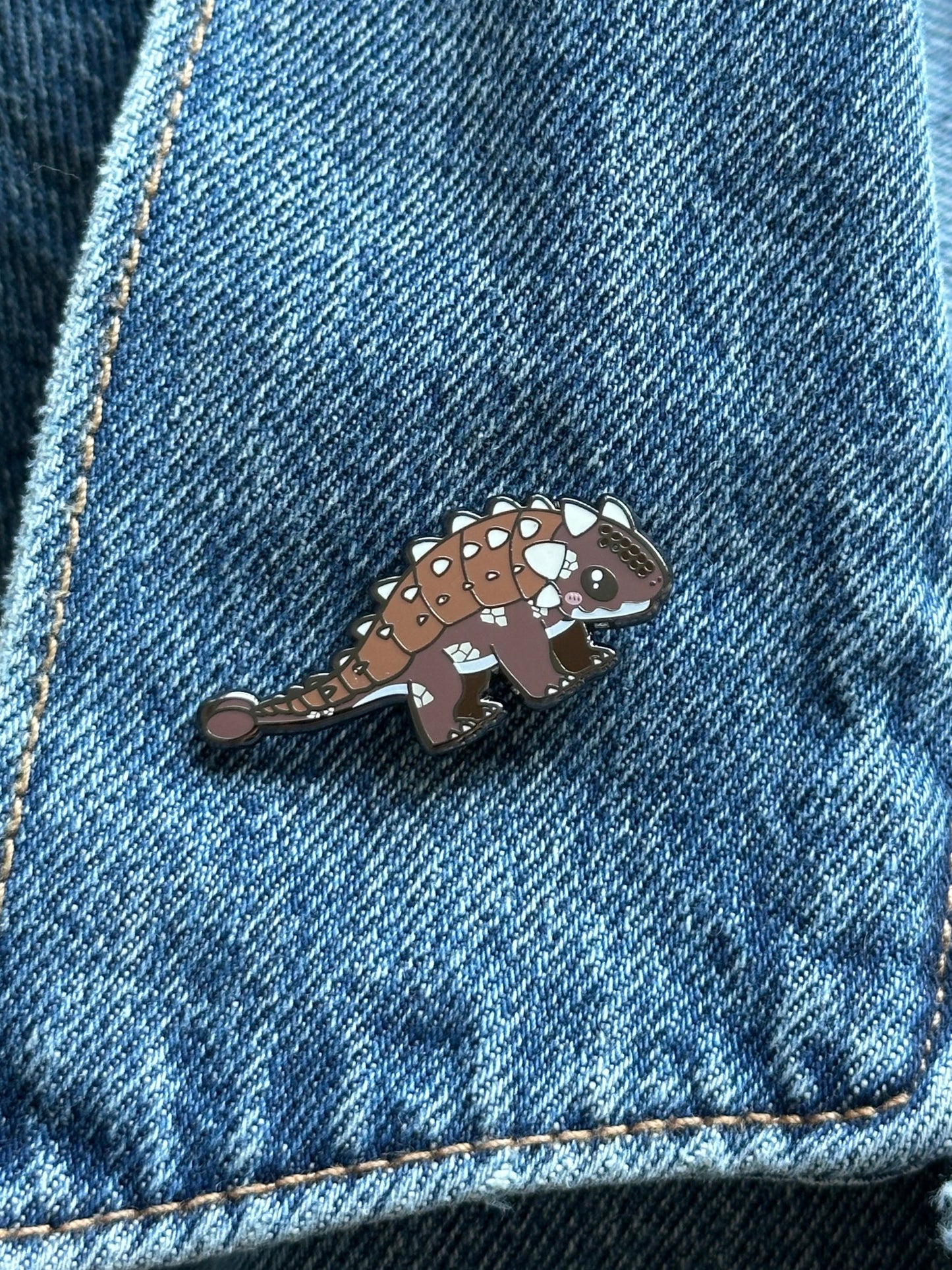 ankylosaurus dino hard enamel pins