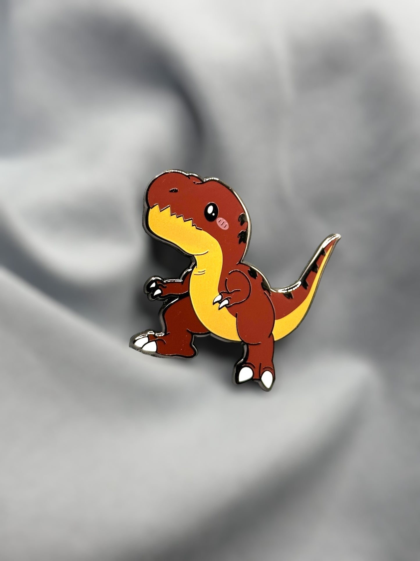 chibi t-rex hard enamel pin