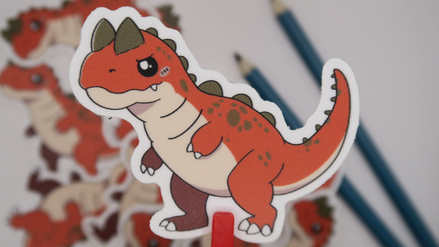 chibi carnotaurus dino sticker