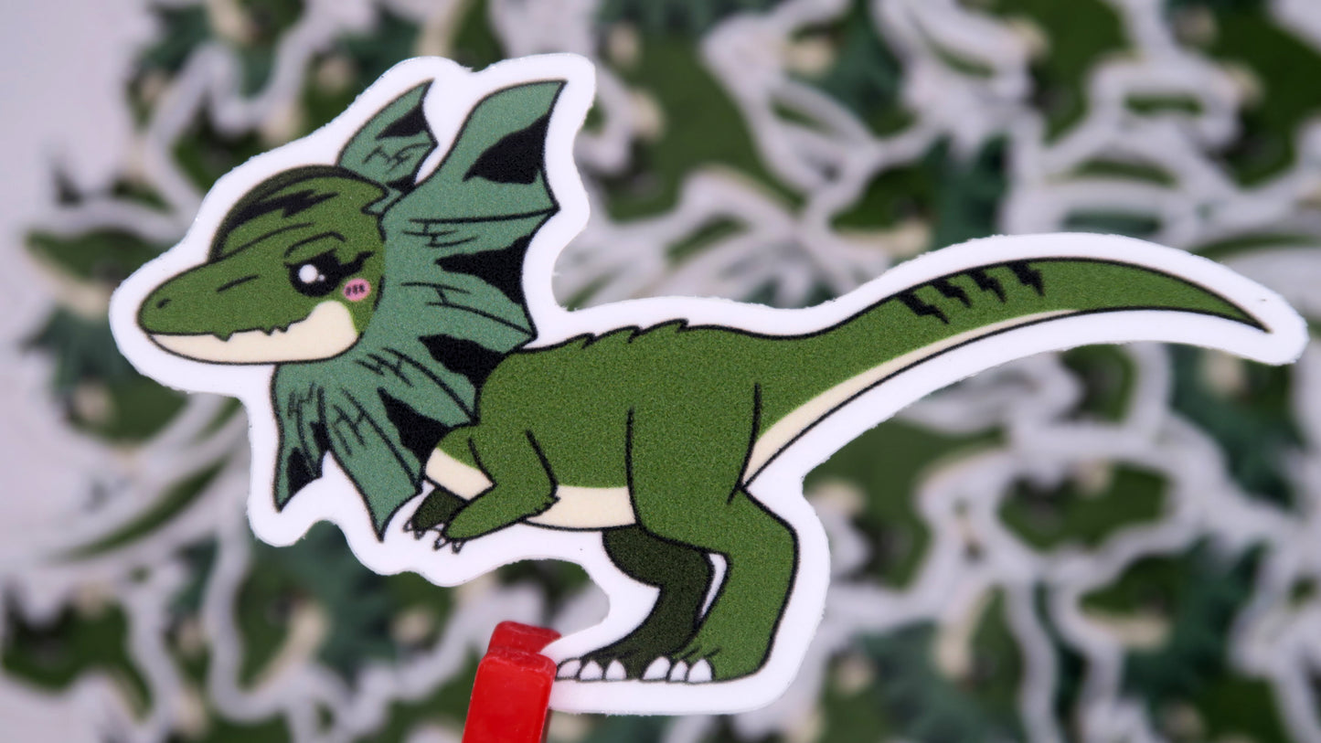 chibi dilophosaurus dino sticker