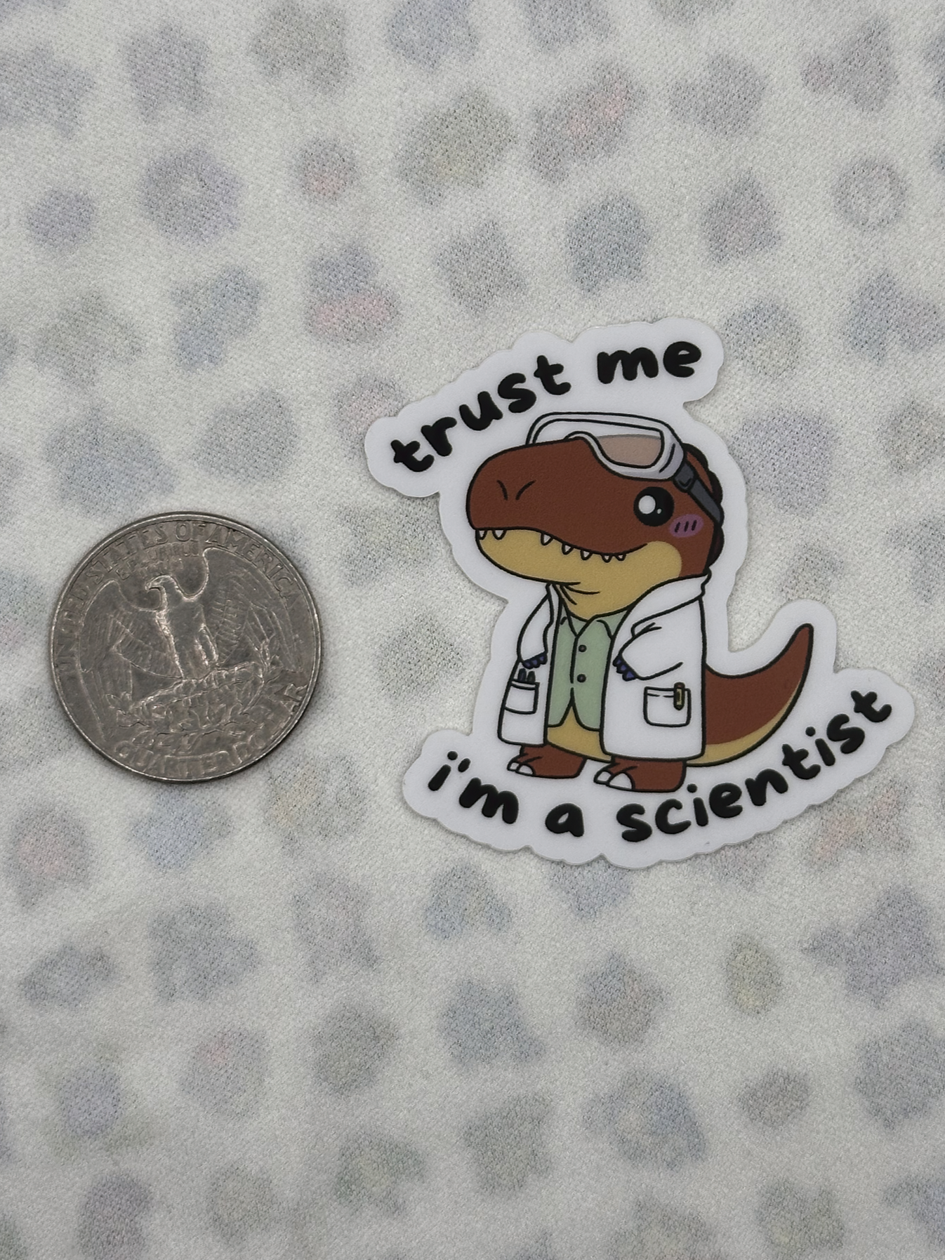 trust me, i'm a scientist - dinosaur sticker