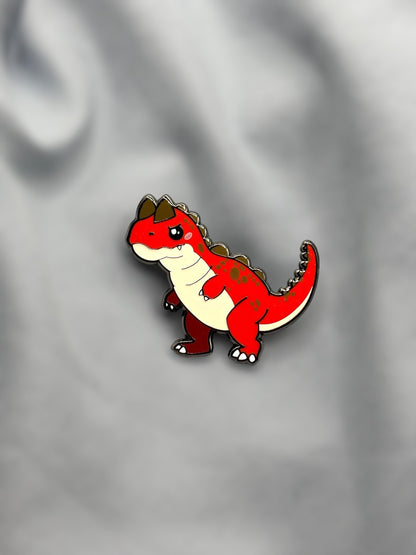 chibi carnotaurus hard enamel pin