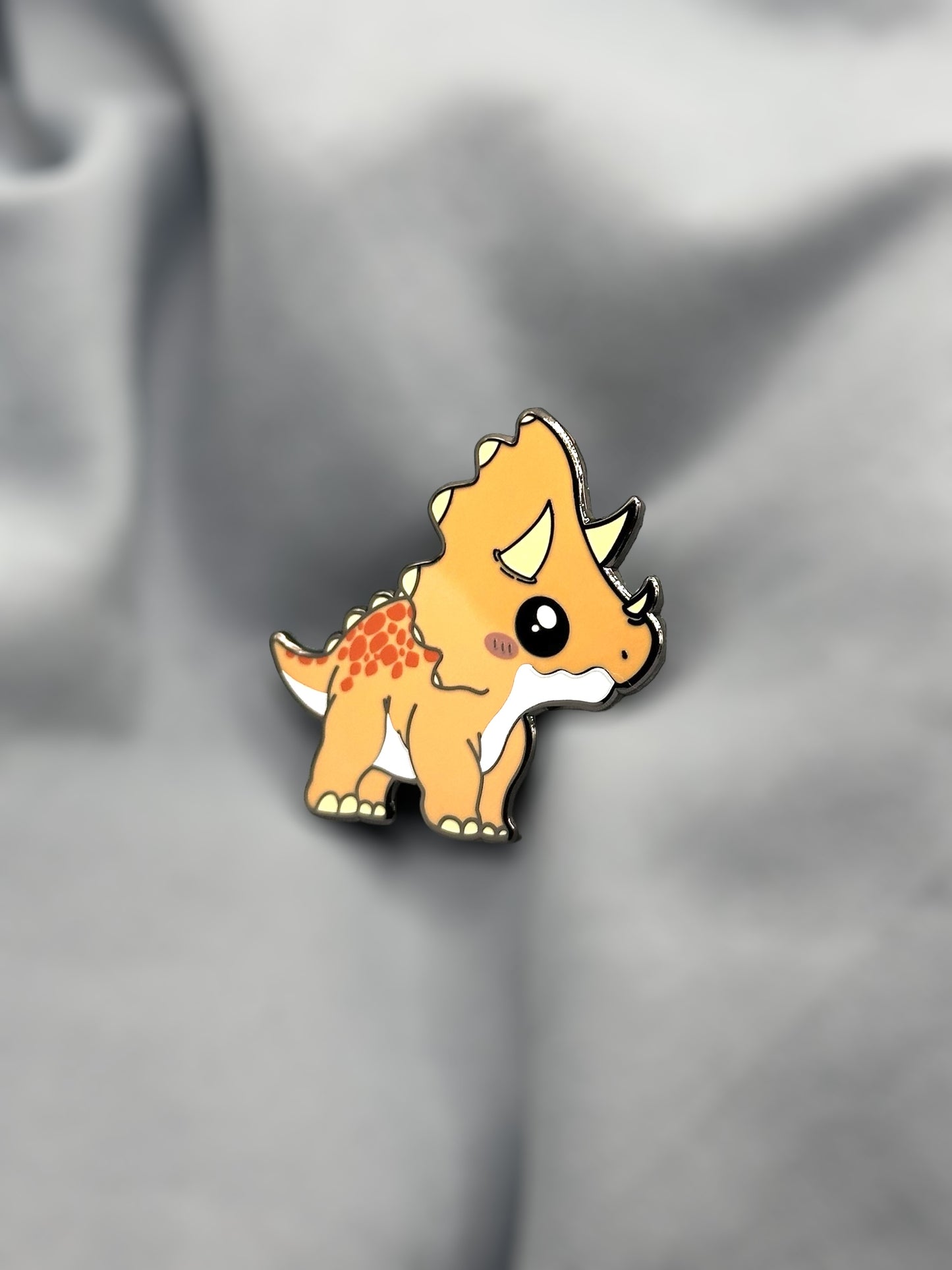 chibi triceratops hard enamel pin