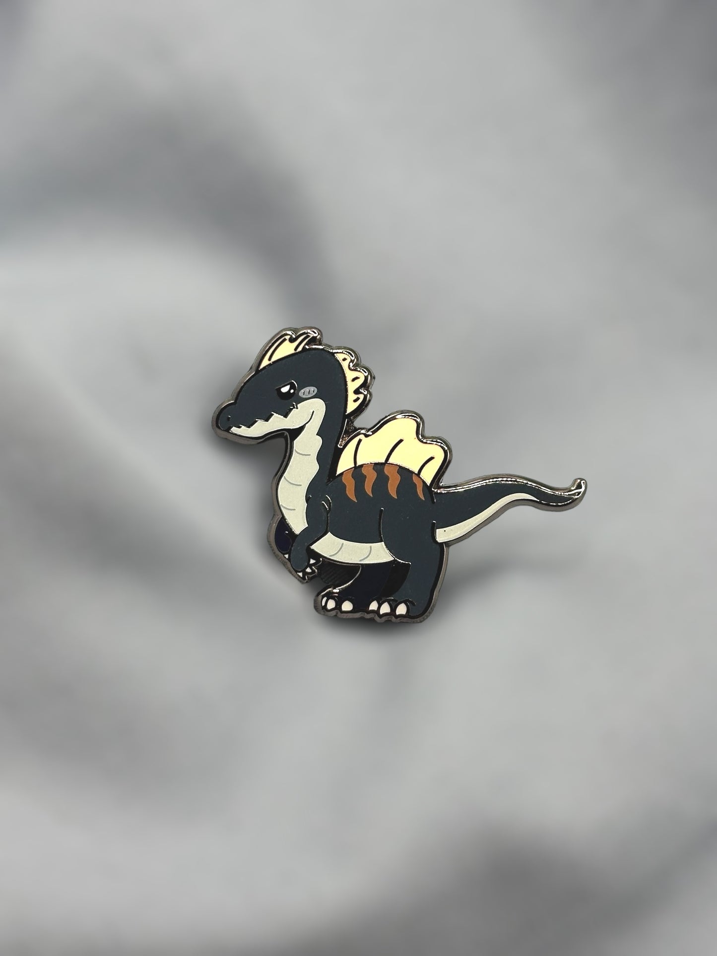 chibi spinosaurus hard enamel pin