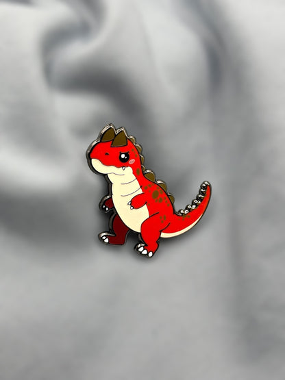 chibi carnotaurus hard enamel pin