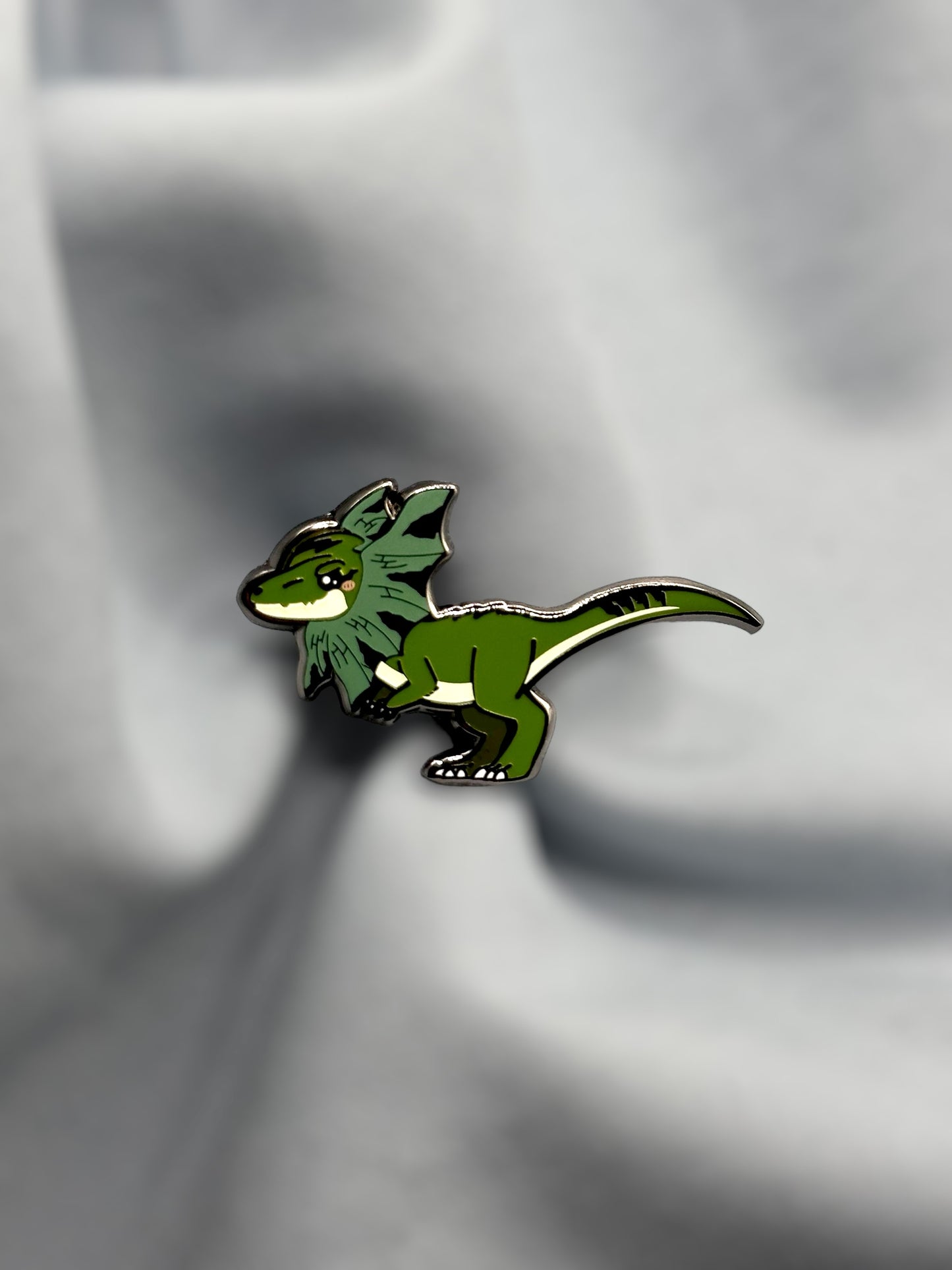 chibi dilophosaurus hard enamel pin