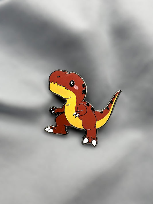 chibi t-rex hard enamel pin