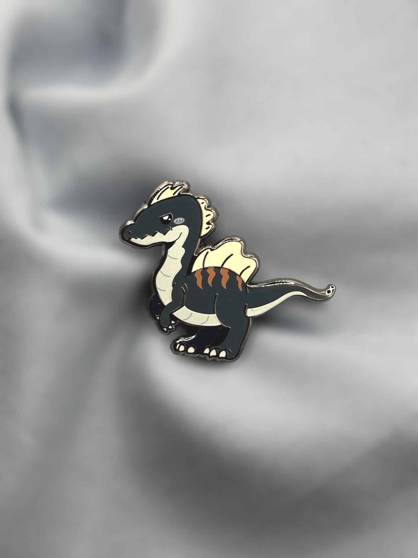 chibi spinosaurus hard enamel pin