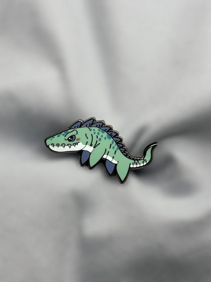 chibi mosasaurus hard enamel pin