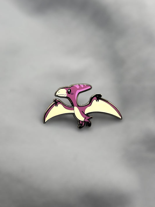 chibi pterosaur hard enamel pin