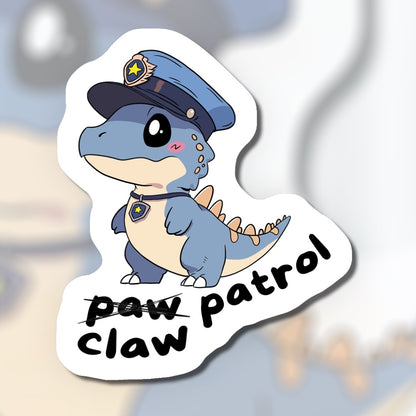 police justice dinosaur sticker (pre-order)