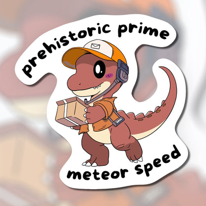 mailman dinosaur sticker (pre-order)