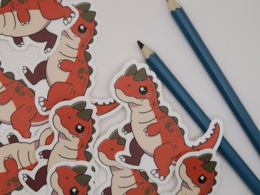 chibi carnotaurus dino sticker