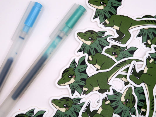 chibi dilophosaurus dino sticker