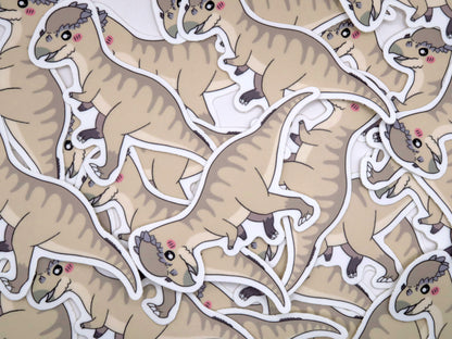 chibi pachycephalosaurus dino sticker