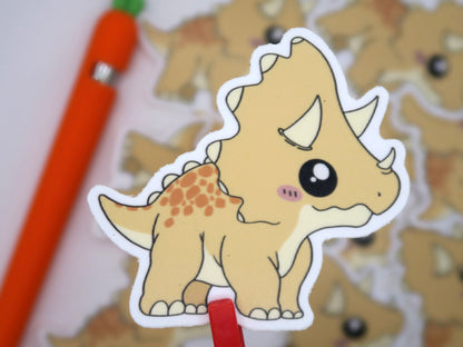 chibi triceratops dino sticker