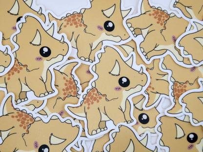 chibi triceratops dino sticker