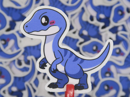 chibi velociraptor dino sticker