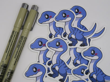 chibi velociraptor dino sticker